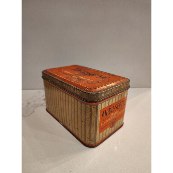 Vintage An-Du-Septic Dustless Blackboard Crayon Tin Gold Medal Product - Picture 8 of 16